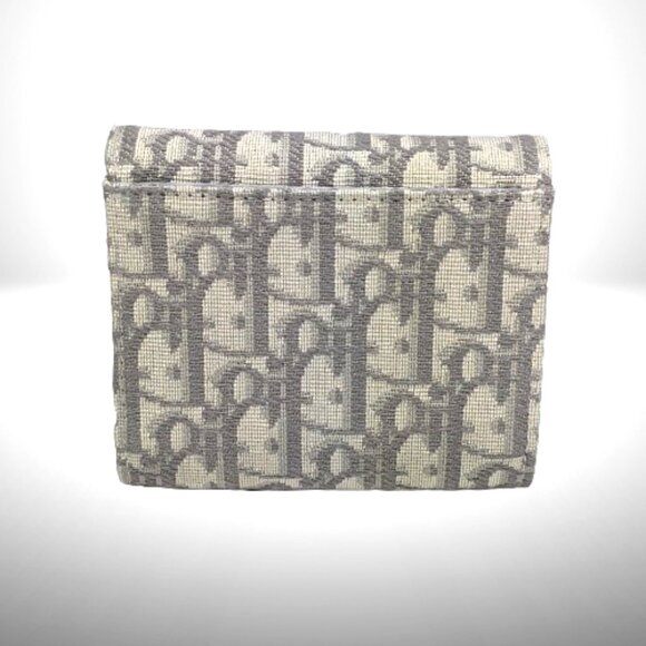 Dior Saddle Lotus Wallet in Gray Oblique Jacquard - New - Picture 3 of 8